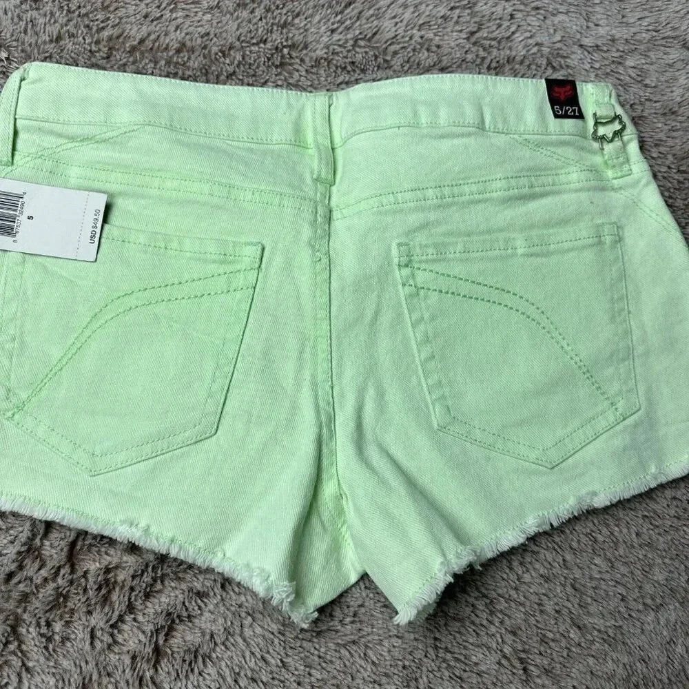 Fox Women's Outshine Cutoff Shorts Green Size 5 - Picture 15 of 16